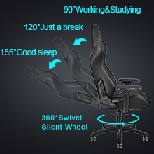 Office Gaming Chair,Computer Chair,Swivel Chair Lumbar Support,Back Seat Gaming Chair,Desk PC Chair