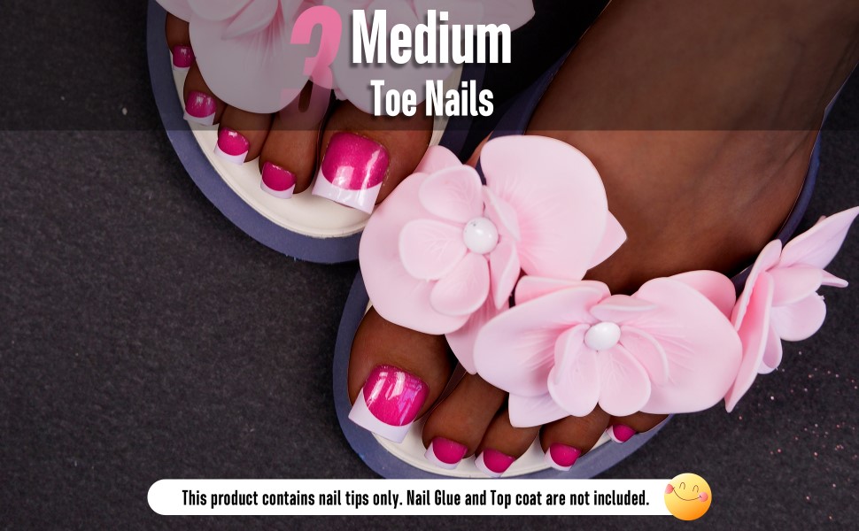 Medium toe nails