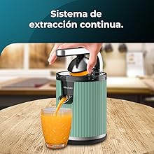 Exprimidor Eléctrico de Brazo para Naranjas y Cítricos Xqueeze RetroJuice 600 Beige