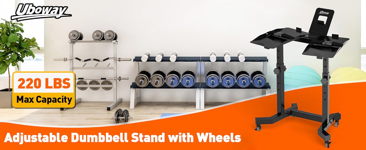 adjustable dumbbell stand