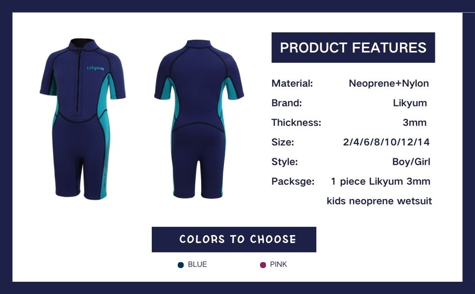 blue wetsuit features