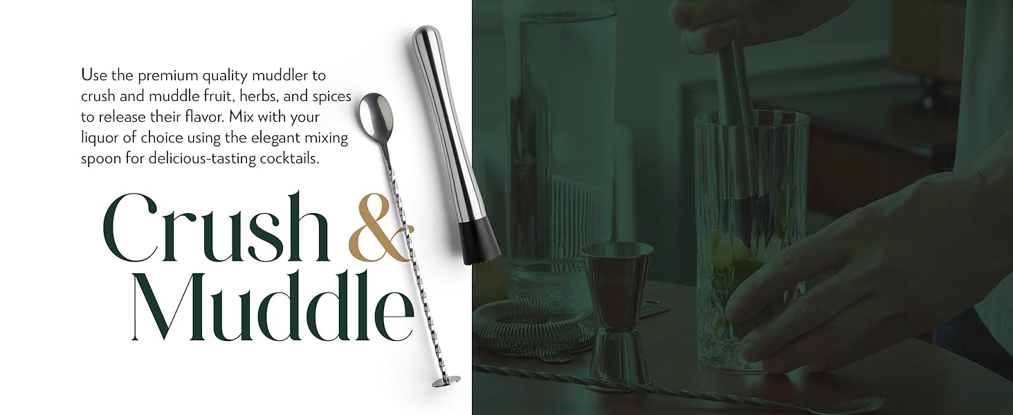 Barillio Boston Shaker Set - Crush & Muddle