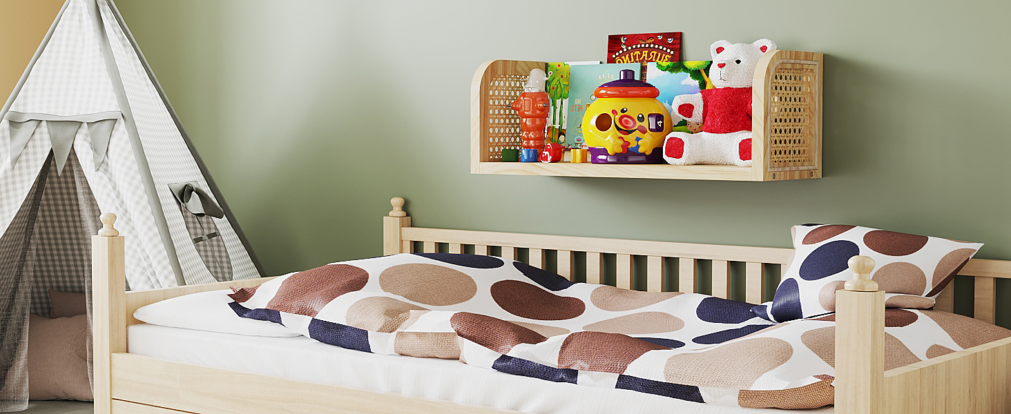 Vécu 17 Étagère murale en rotin