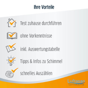 Schimmelschnelltest: Führen Sie in bis zu 10 Räumen einen Schimmelcheck durch: Test auf Schimmelpilz