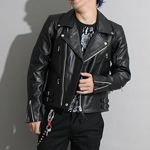 Amazon.co.jp: 【本革】革ジャン バッファローレザー メンズ UKタイプ