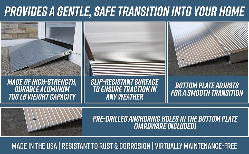 EZAccess Transitions Aluminum Threshold Ramp with