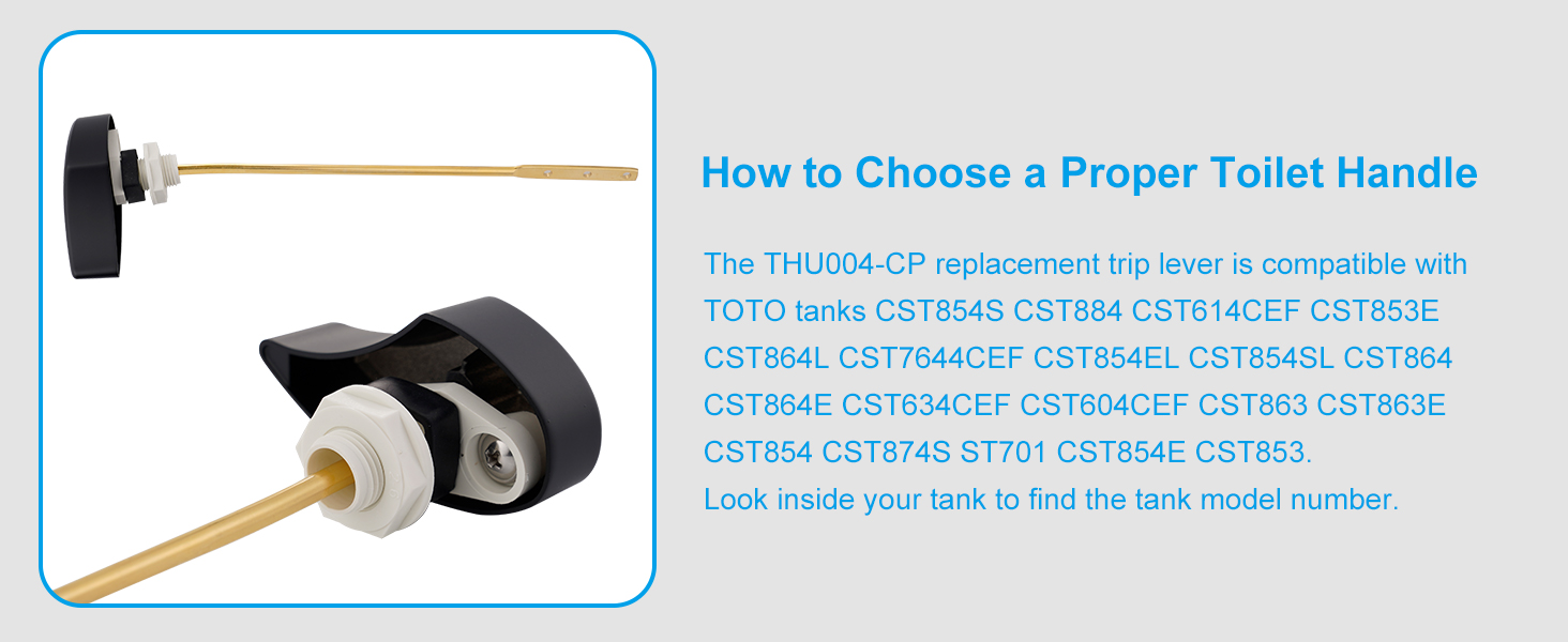Hibbent Toilet Handle Tank Flush Lever Replacement Compatible with