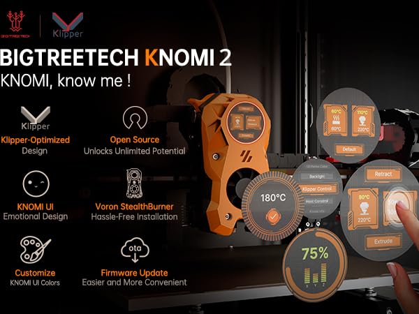 Amazon.com: BIGTREETECH KNOMI 2 UI Mini Multi-Color Touch