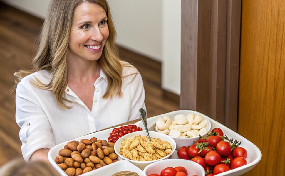 Divided serving tray