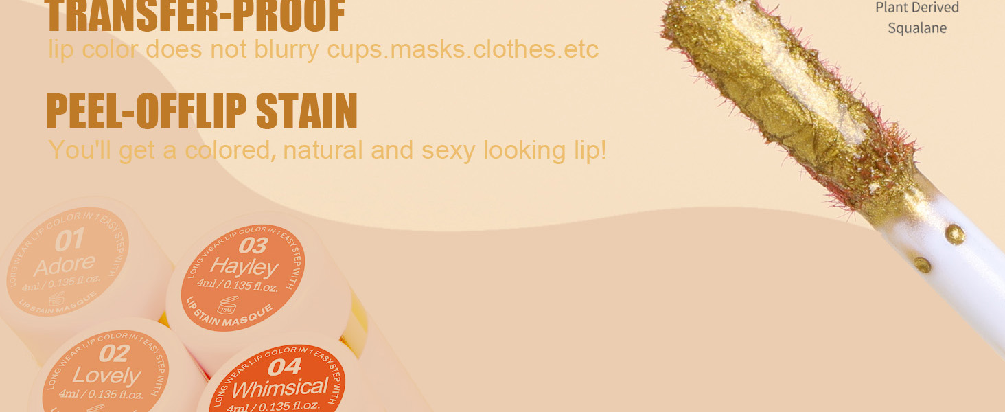 2025 New Gold Liquid Lip Gloss Peel Off Lip Stain Tattoo