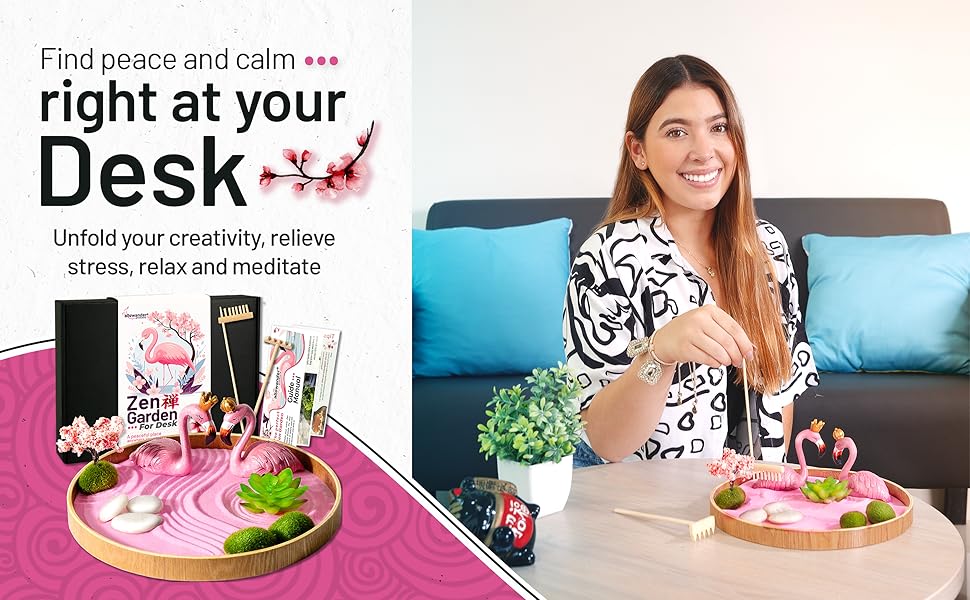 Amazon.com: Flamingo Zen Garden Kit for Desk, Cute Japanese Amazon.com: Flamingo Zen Garden Kit for Desk, Cute Japanese