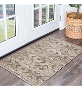 KILOCOCO Small Rug 2'x3' Entryway Rug Moroccan Rug Indoor Door Mat Machine Washable Non Slip Thro...