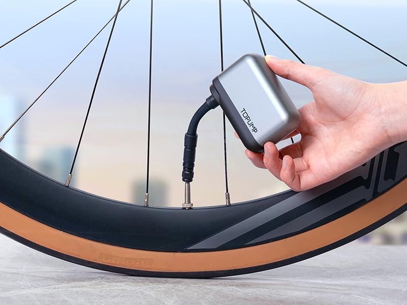 Amazon.co.jp: TOPUMP 自転車 電動空気入れ 120PSI 携帯 127g
