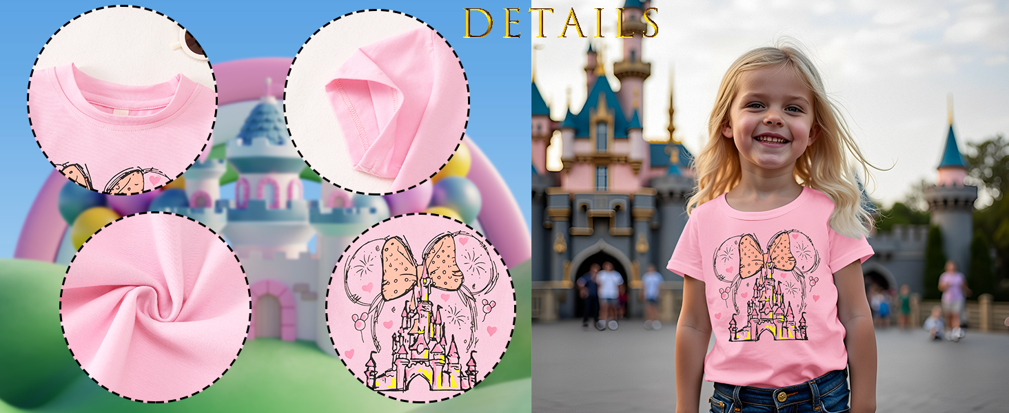 Toddler Girl Cute Castle Shirt