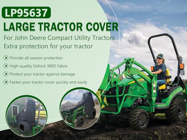 JOHN DEERE カバーオール　ライトグリーン Amazon.com : LP95637 Tractor Cover for John Deere Compact