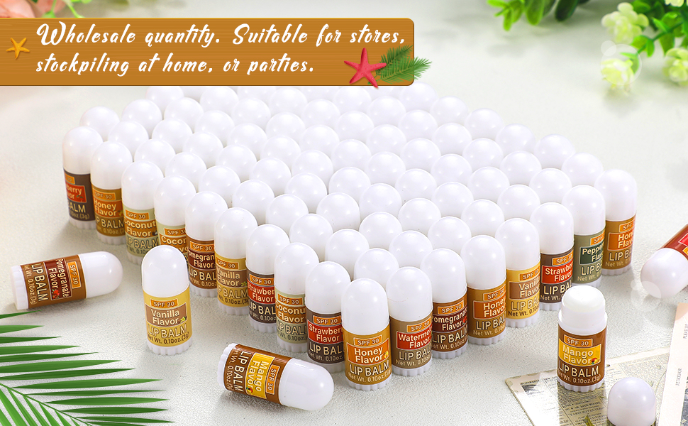 Dimsile 60 Pcs Mini Sunscreen Lip Balms Bulk SPF 30 Lip