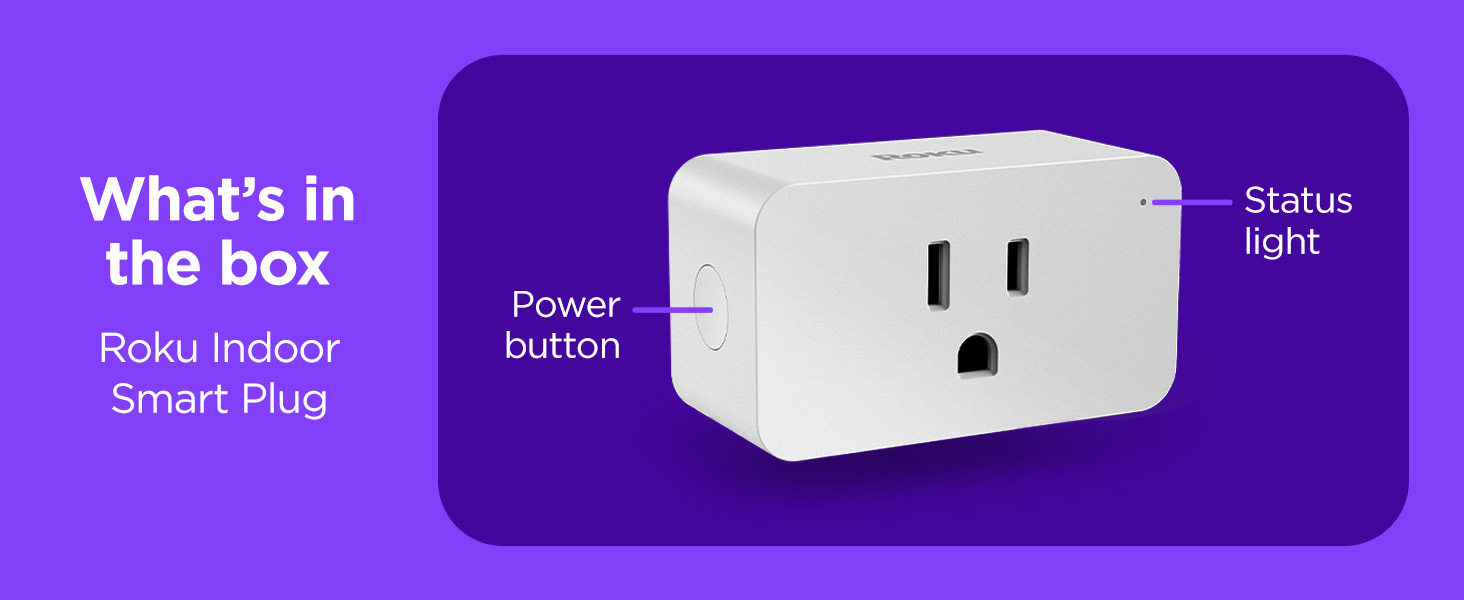 Roku Smart Home Indoor Smart Plug, 2Pack WiFi Smart Plugs Works with