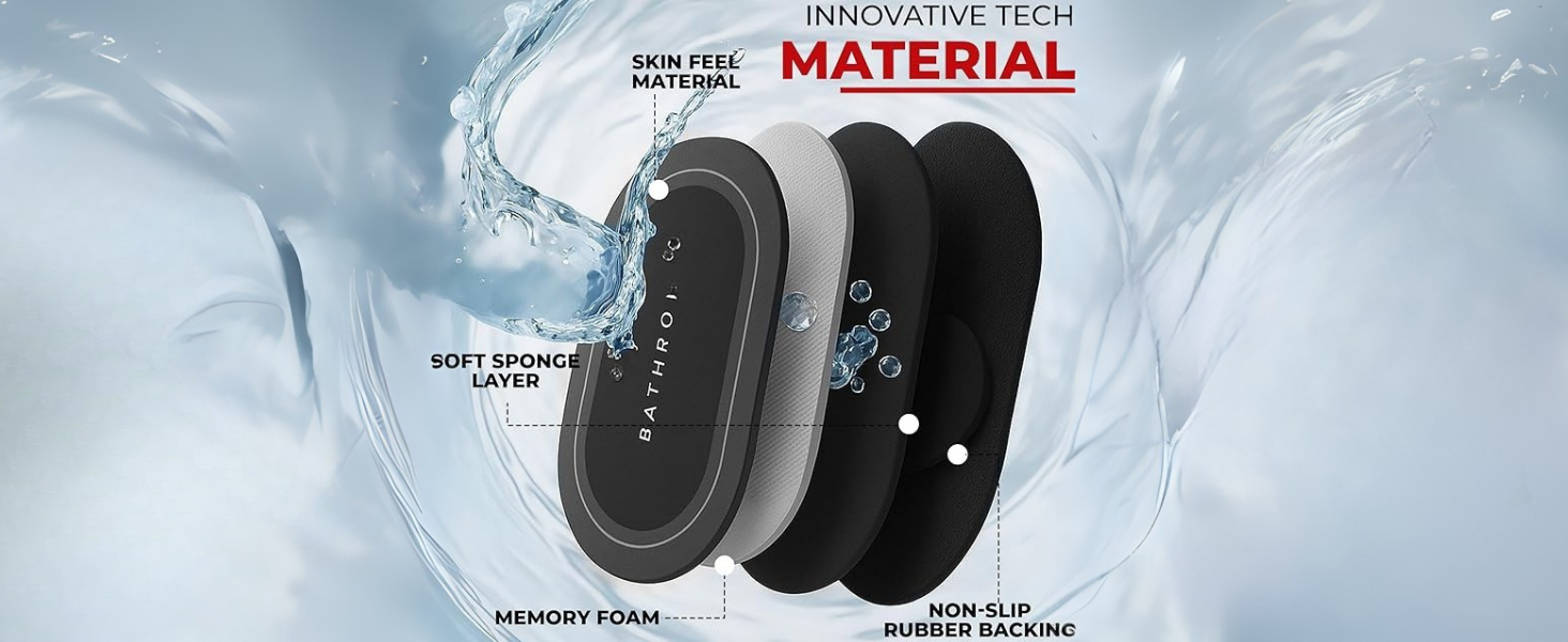 VERVENIX Doormat  Bathroom Mat Rubber for Home Kitchen Washroom Office Rectangular Grey