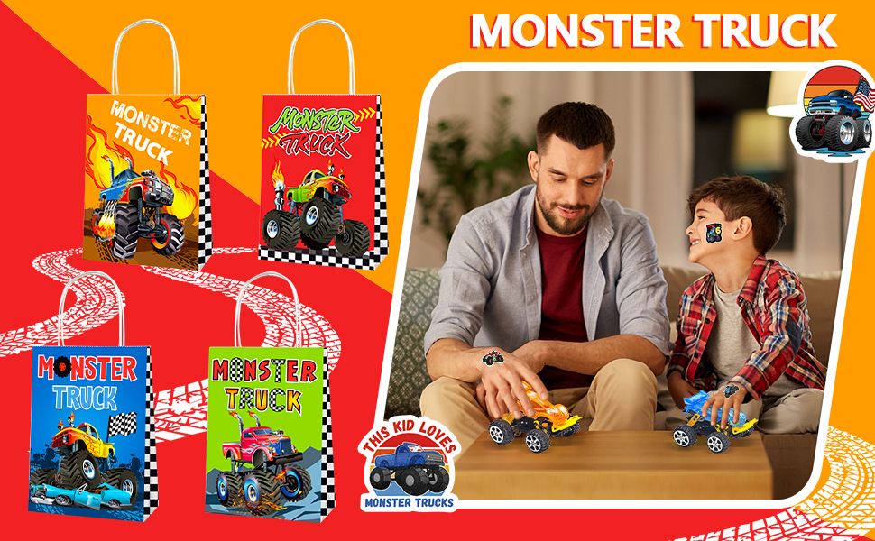 Monster Truck Party Favors Set110 Pcs Truck Theme Candy