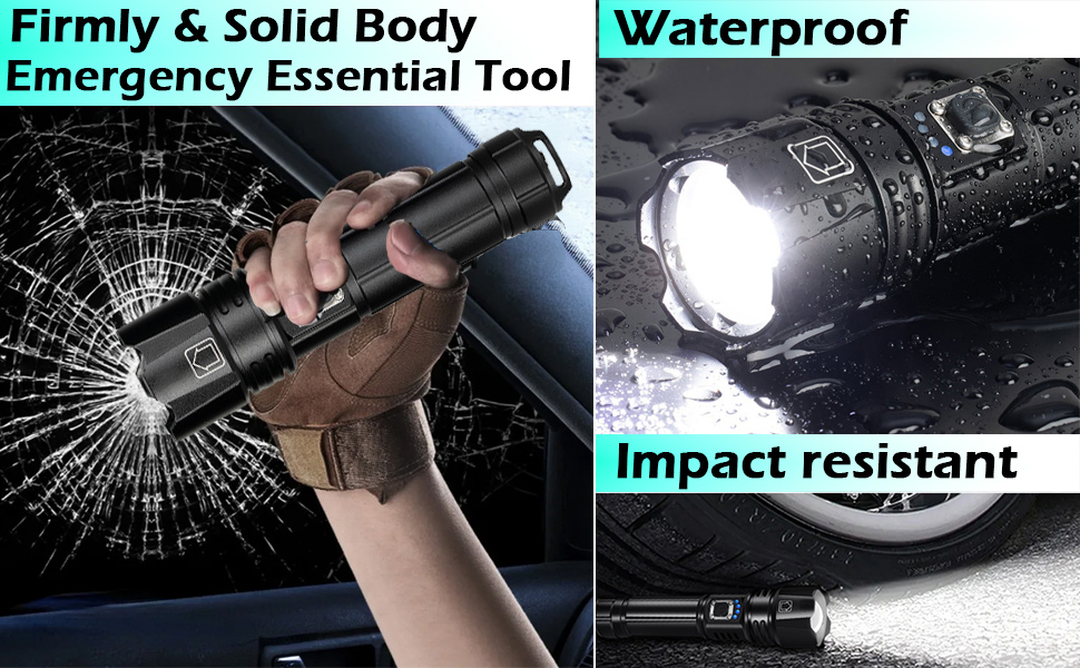Rechargeable Tactical flashlight high lumens headlamp