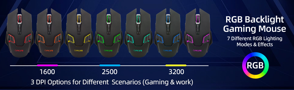 CHONCHOW USB Wireless Gaming Keyboard an... 16 wireless keyboard and mouse gaming rechargeable rgb backlit teclado inalámbrico