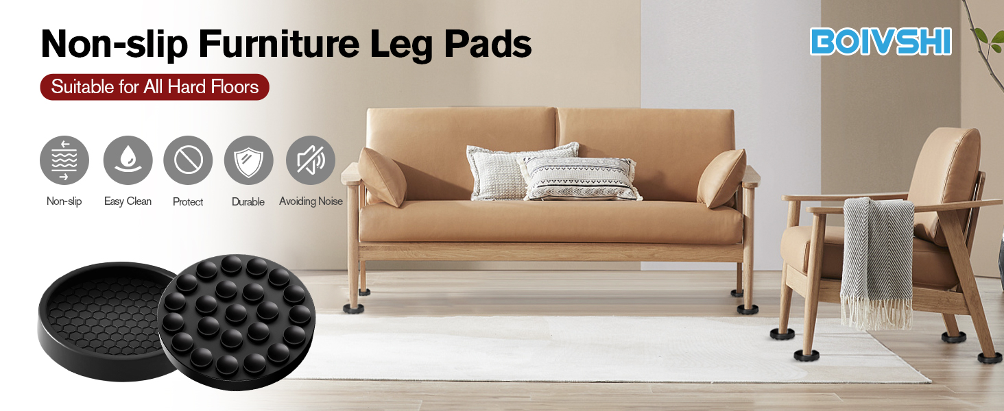 Couch Legs Rubber Furniture Cups Pads Non Slip Pcs