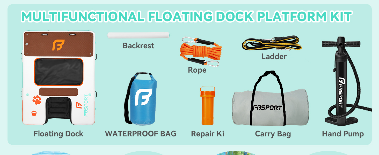 Inflatable Floating Dock Dog Boat Ramp
