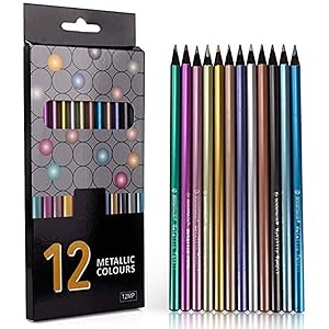 Amazon | Copeflap 色えんぴつ メタリック 色鉛筆 メタリック