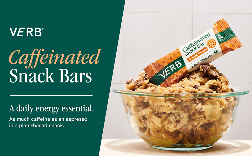 Verb Energy Cookie Dough Caffeinated Snack Bars 90