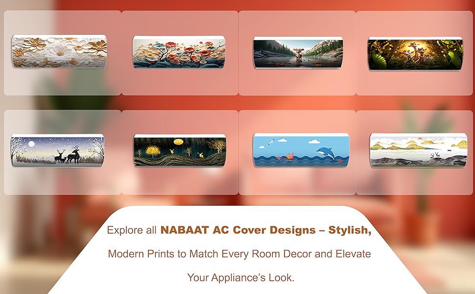 Diwali Offer Buy Now Nabaat Ac Cover For Split 1.5 Ton Indoor Printed Air 15 Multiple Designs