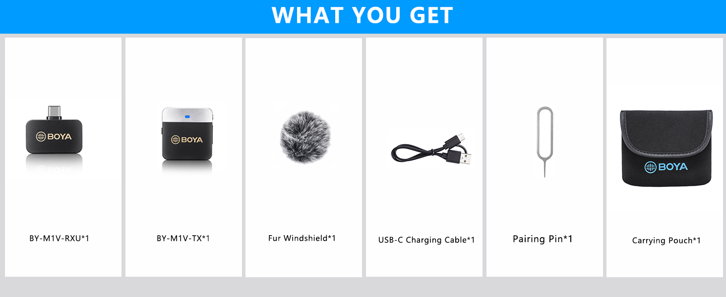 BOYA BY-M1V Series Wireless Lavalier Microphone