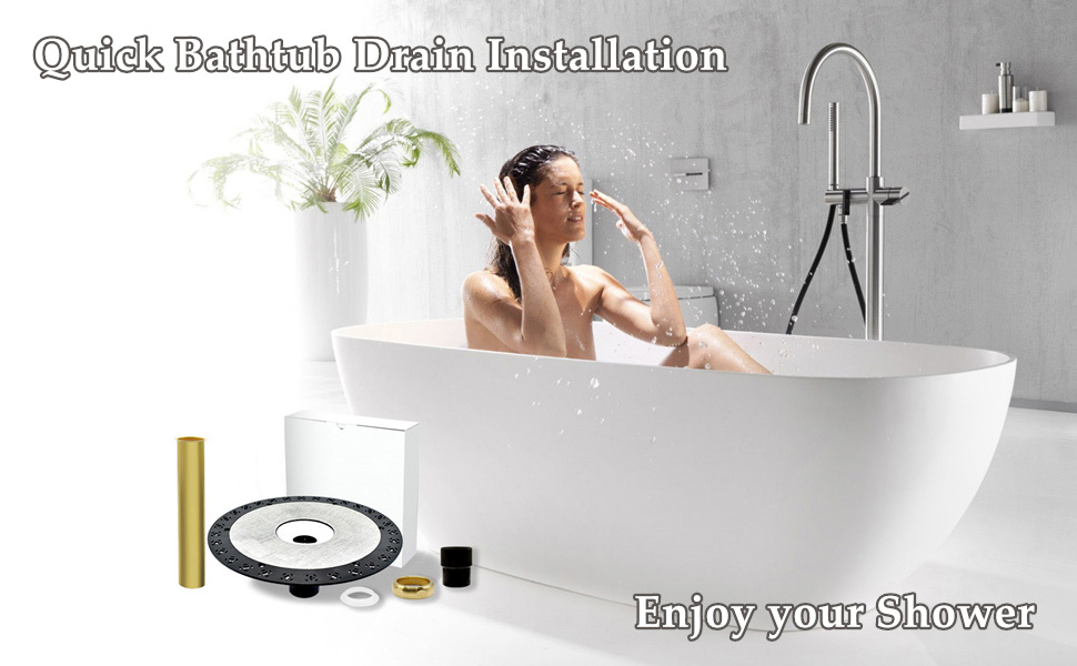 Freestanding Tub Drain Roughin Kit, 12" Large Base Free standing