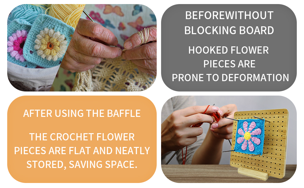 FlidRunest 11 Inches Crochet Blocking Board, Blocking Board