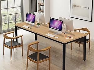 パソコンデスク pcデスク 机 勉強机幅1600mm×奥行600mm Amazon | BIBOC パソコンデスク pcデスク ミーティングテーブル