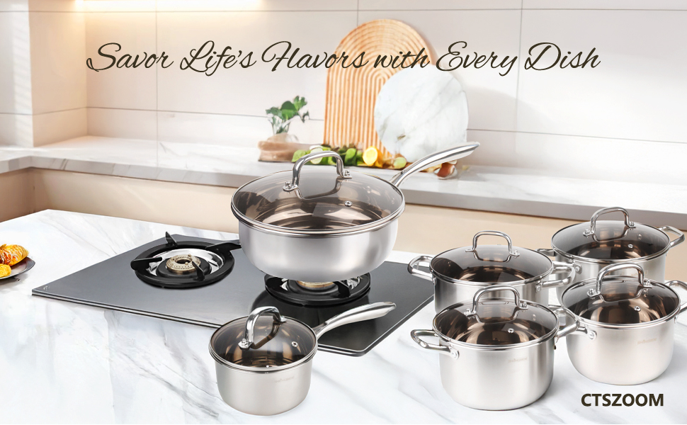 stainless steel pots and pans set