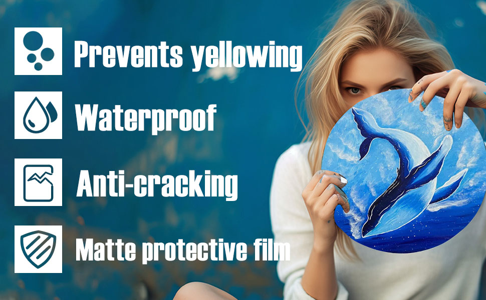 Gloss Varnish for Acrylic Painting，200ml Acrylic Varnish