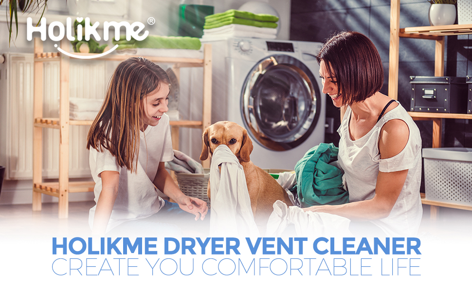 Holikme 30 Feet Dryer Vent Cleaner Kit,Flexible Lint Brush