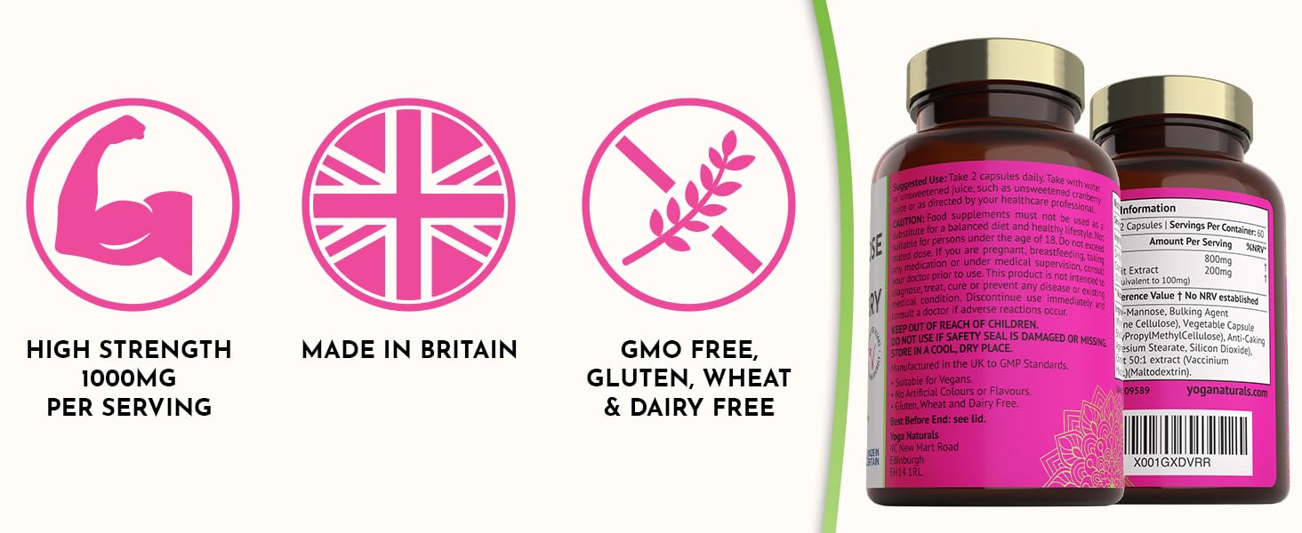 High Strength 1000mg Per Serving, Made in Britain, GMO Gluten Wheat & Dairy Free