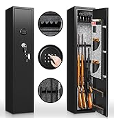 Superday 8-10 Rifle Gun Safe for Rifles and Pistols, Gun Cabinets with Keyboard Lock, Quick Acces...