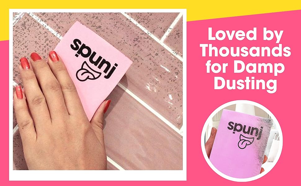 spunj 4pk The Ultra Thirsty Sponge & Cloth Bundle Pink Holds 7x its