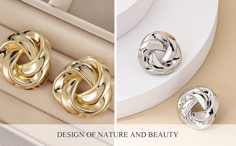 Knot Stud Earrings for Women