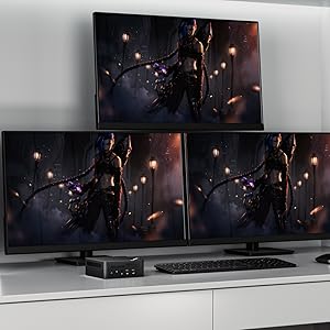 Three monitors support