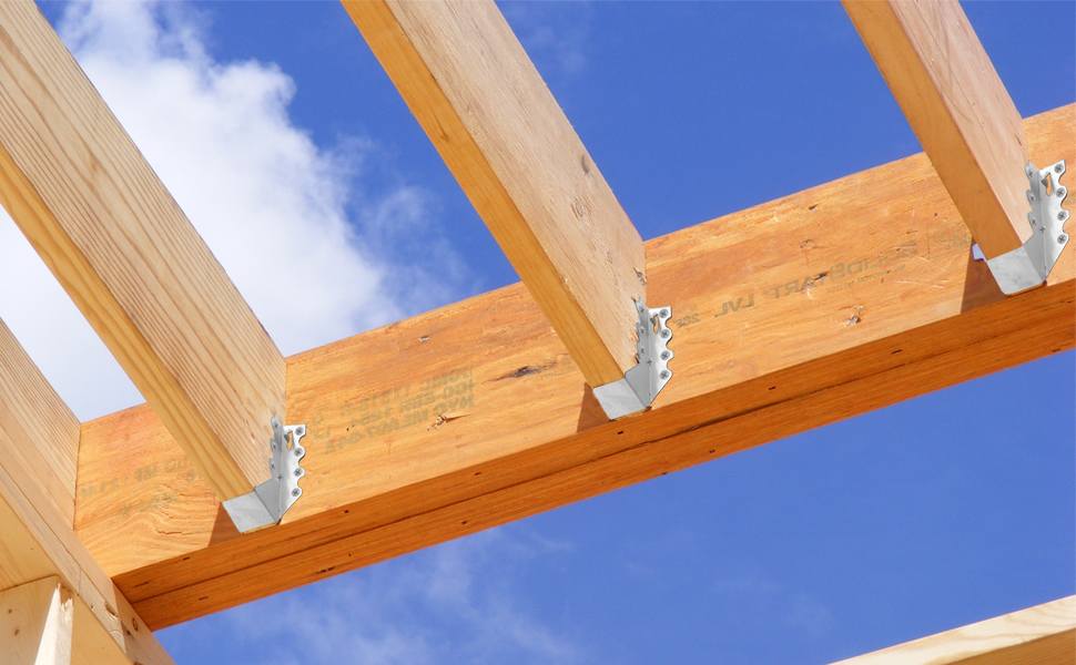 [25 Pack] 2x8 Joist Hanger, 18 Gauge LU28 Galvanizing Face Mount Joist Hangers, Wood