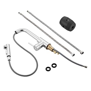 Robinet Cuisine Douchette STANEW,Mitigeur Cuisine Douchette Extractible Rotatif à 360°, Robinet Avec Douchette Extractible, 2 Modes De Pulvérisation,Chrome 12 Contenu du paquet