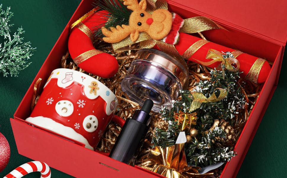 Amazon.com: SWANGSA Red Christmas Gift Boxes with Lid for presents