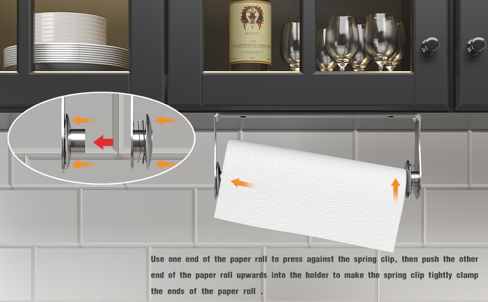 Swaitee Paper Towel Holder Under Easy Tear Black