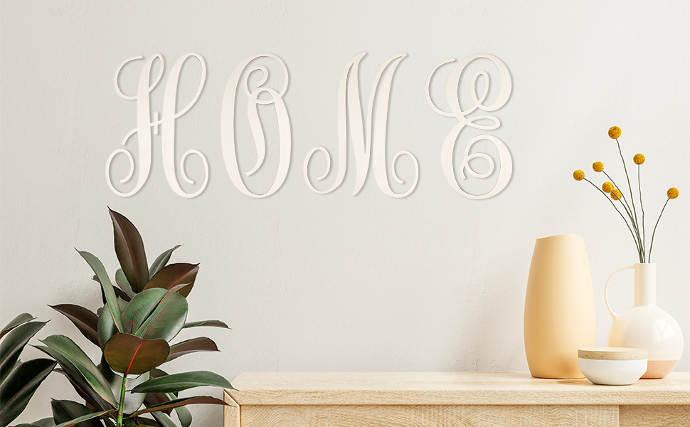 Cursive Wooden Letters A for Wall Decor 14 Inch Large