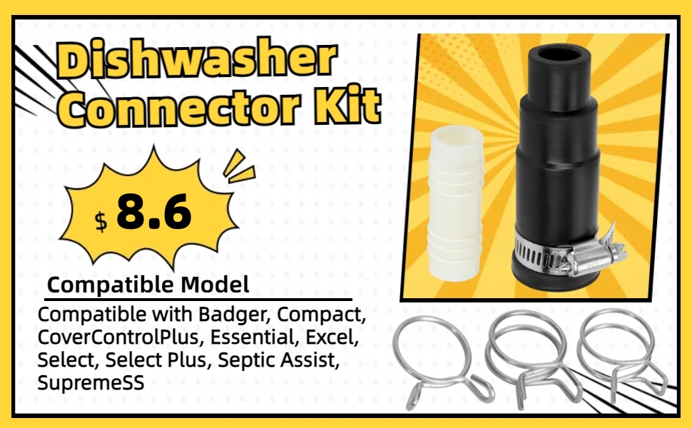 Garbage Disposal Dishwasher Connector Kit，Dishwasher Drain