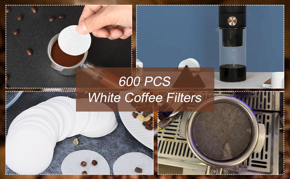 600 PCS White Coffee Filters Papers Compatible with Aeropress, 64mm/2.5