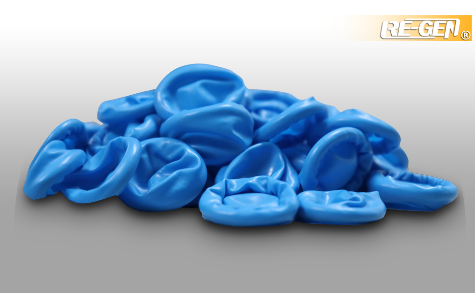 20pc REGEN Blue Catering Kitchen Rubber Nitrile Finger Dressing